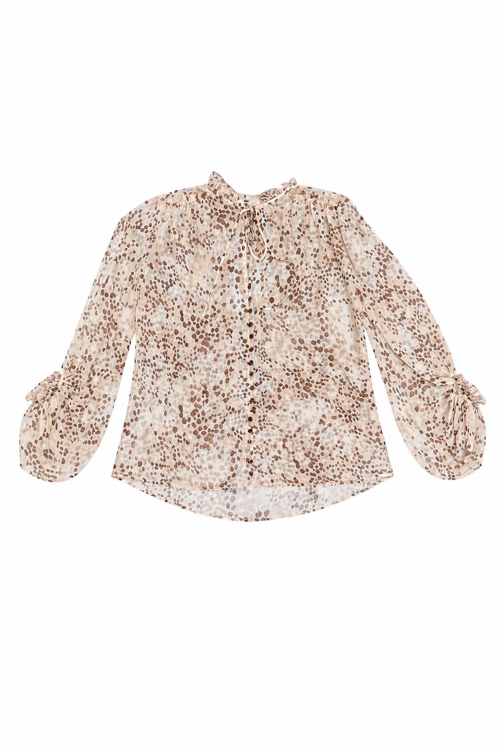 Blusas Para Mujer Con Jareta y Botones Translucida N61141 Unico