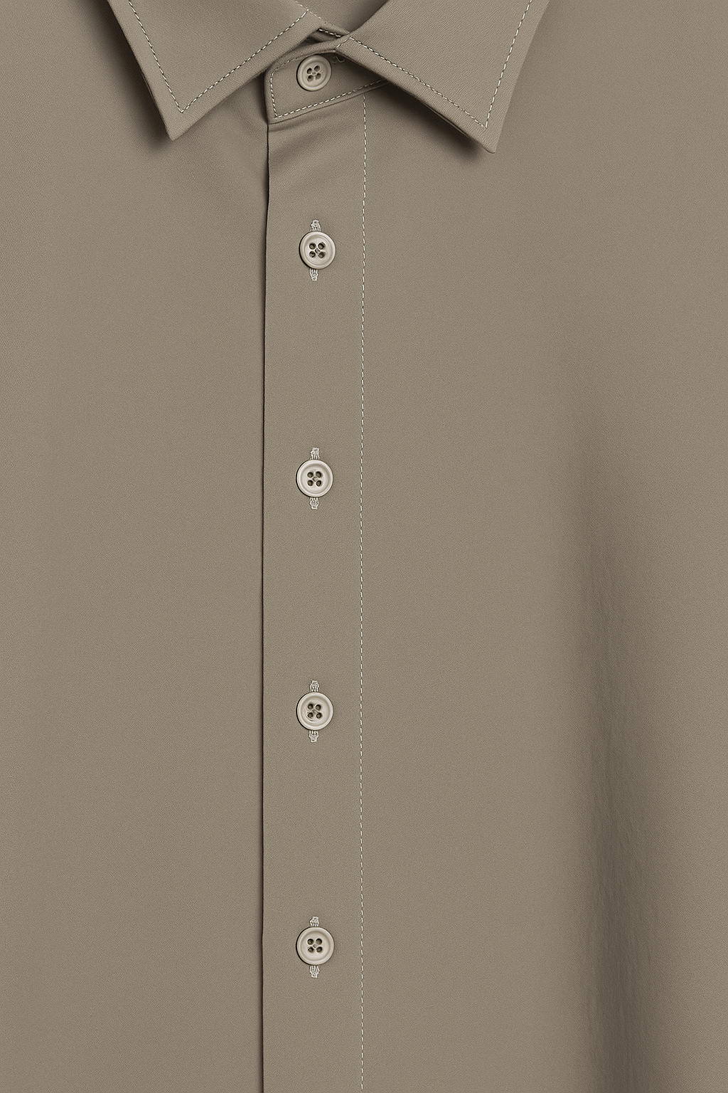 Camisas Para Hombre Formal Básica Lisa B55406 Kaki