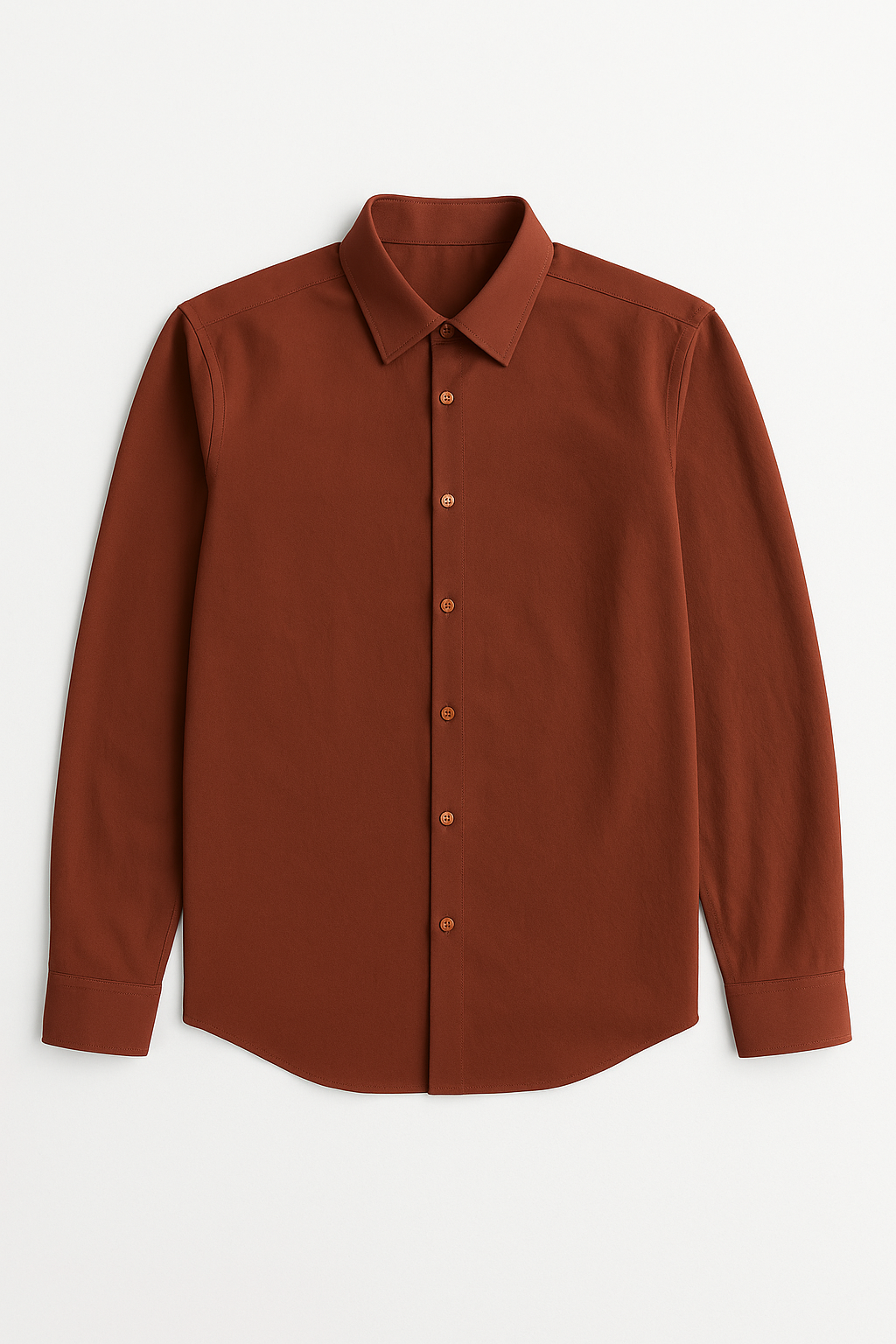 Camisas Para Hombre Formal Básica Lisa B55406 Rustico