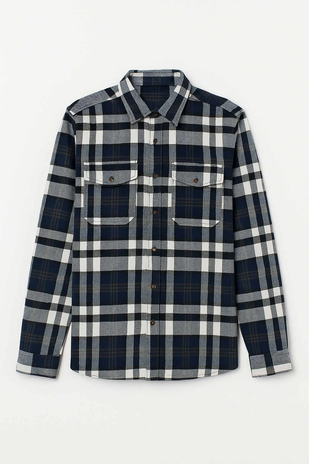 Camisolas Para Hombre Estilo Leñador B55129 Marino