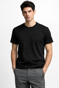 Playeras Para Hombre Jacquard Micro Bolitas A61306 Negro
