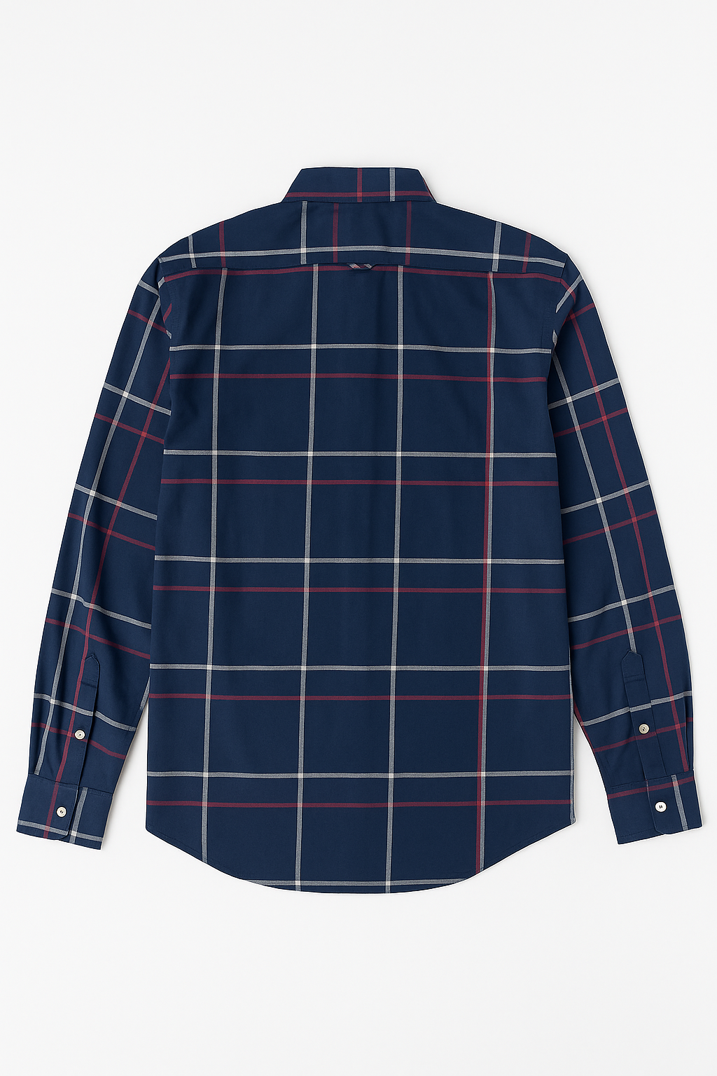 Camisas Para Hombre Soft De Cuadros B55122 Marino