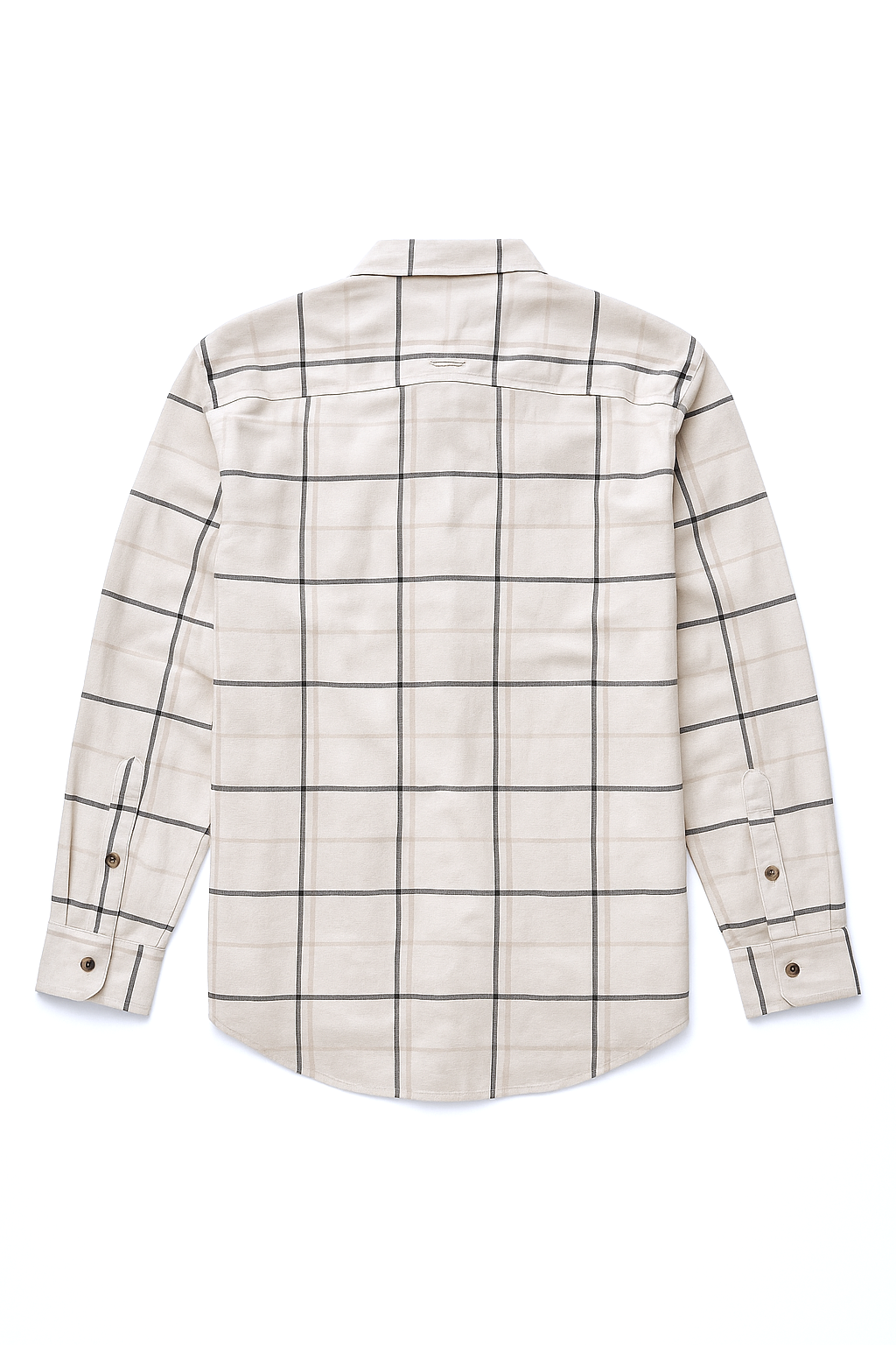 Camisas Para Hombre Soft De Cuadros B55122 Beige