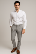 Pantalones Para Hombre De Vestir G55403 Gris