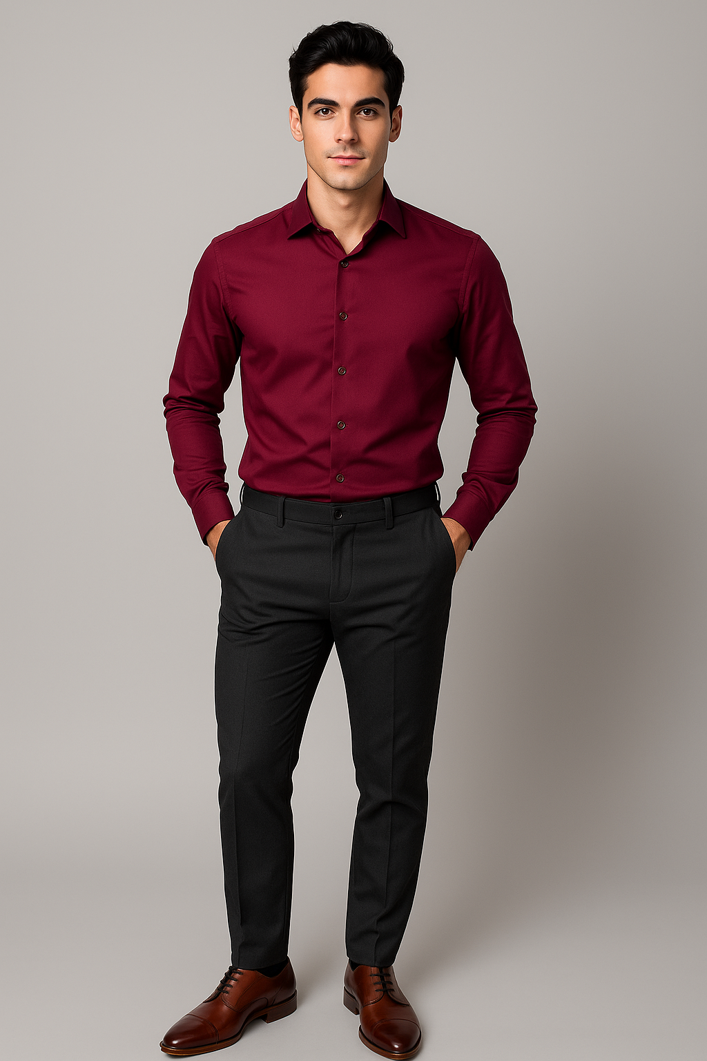 Pantalones Para Hombre De Vestir G55403 Negro