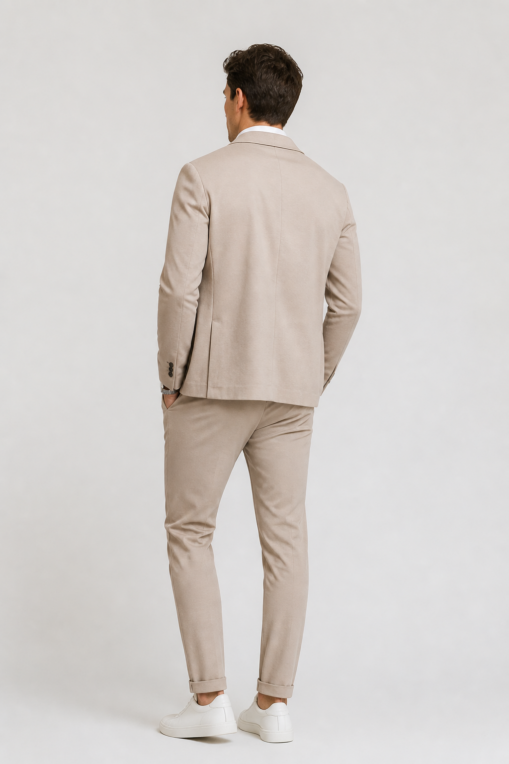 Sacos Para Hombre Liso De Punto FFILATY Beige