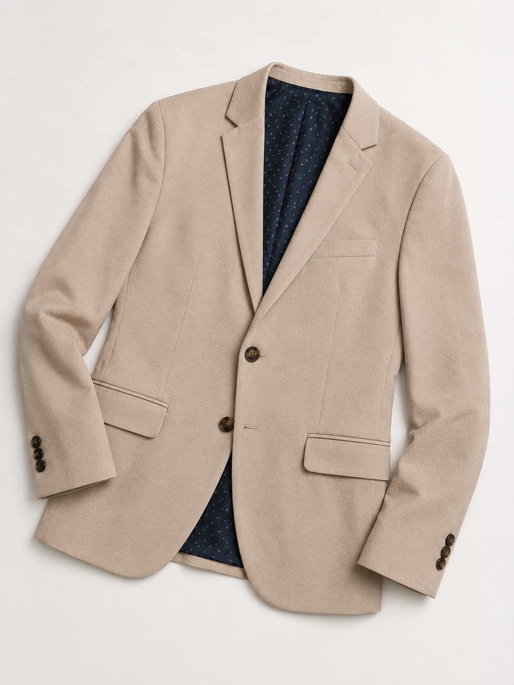 Sacos Para Hombre Liso De Punto FFILATY Beige