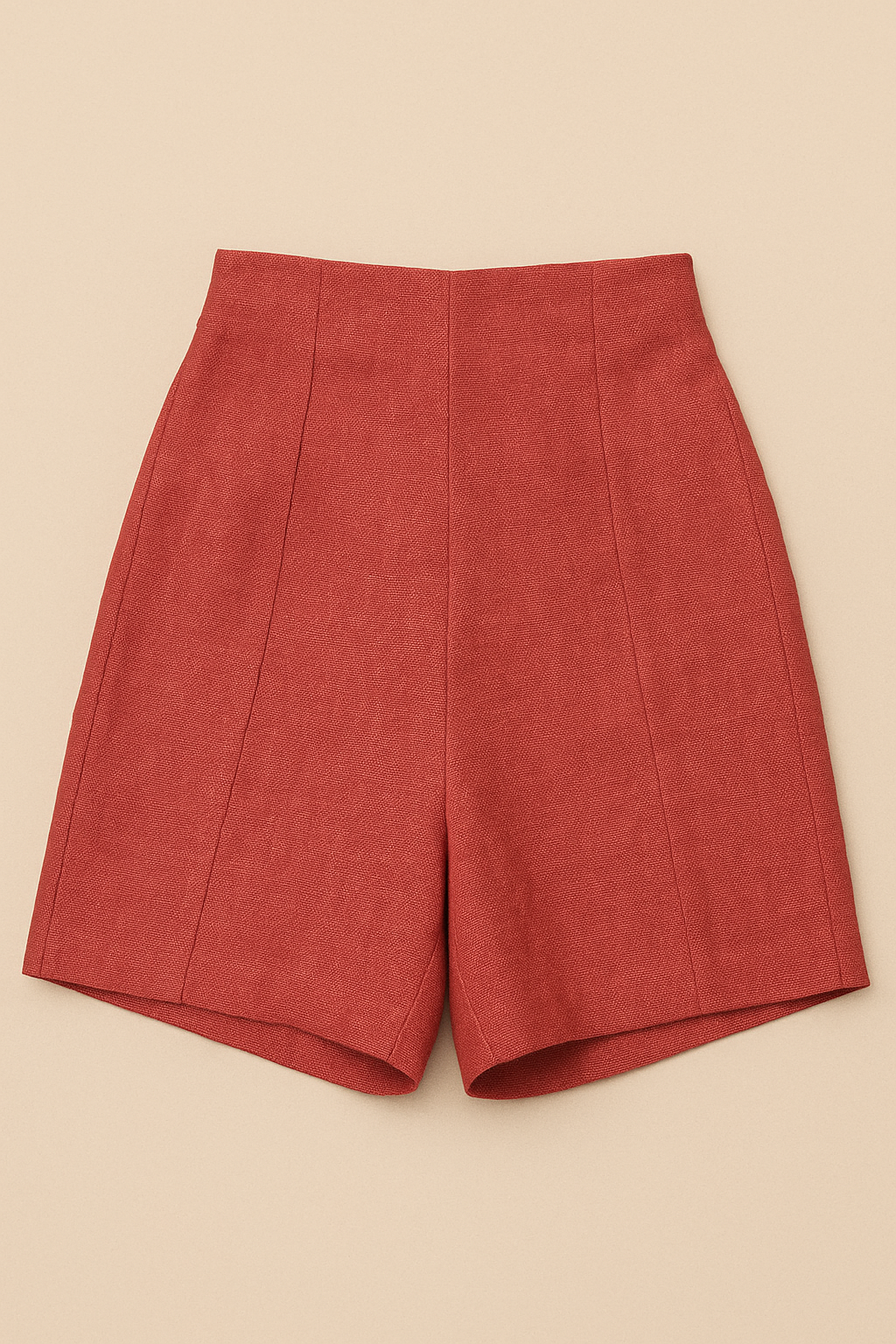 Shorts Para Mujer Estilo Lino Tiro Alto Y51104 Rustico