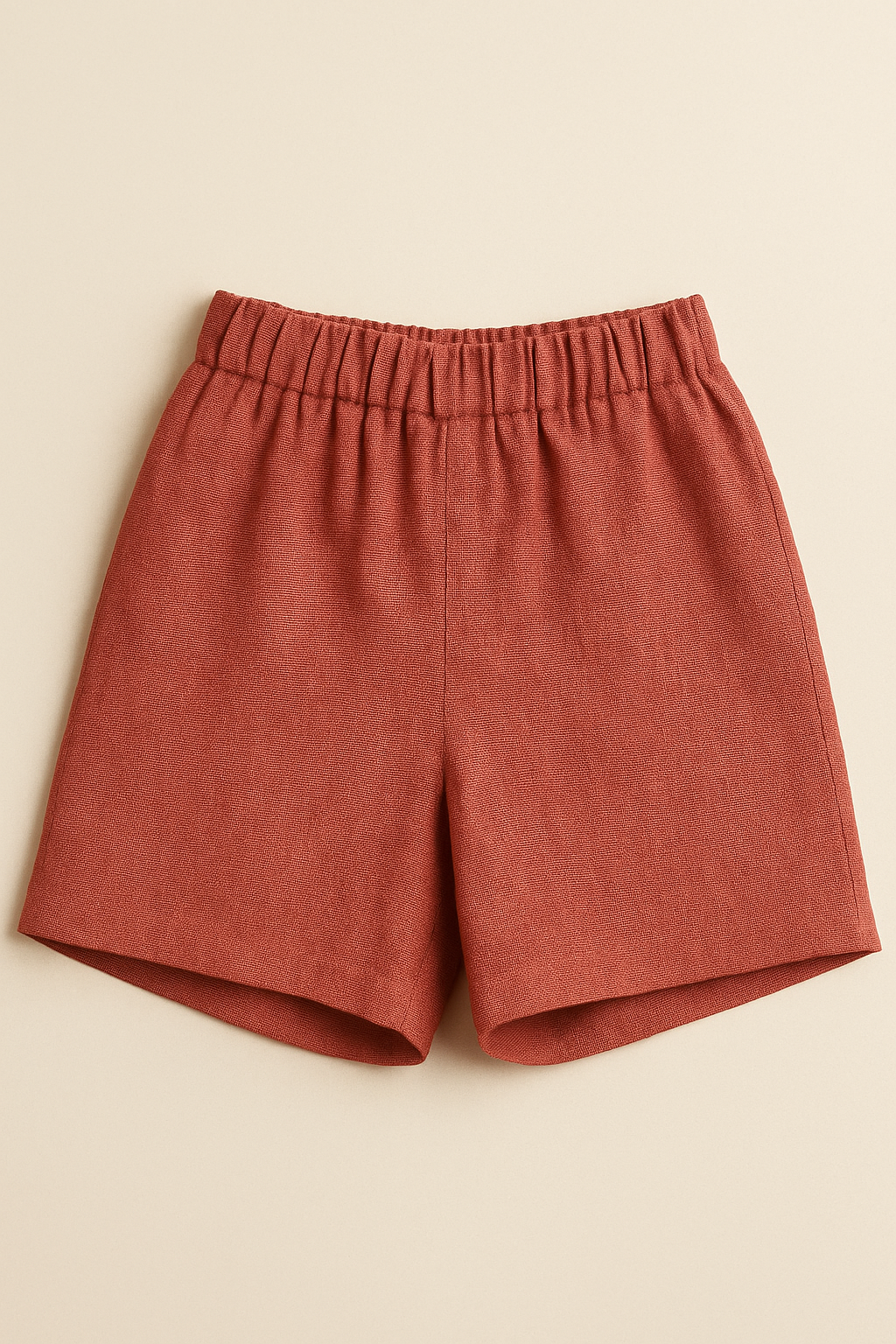 Shorts Para Mujer Estilo Lino Tiro Alto Y51104 Rustico