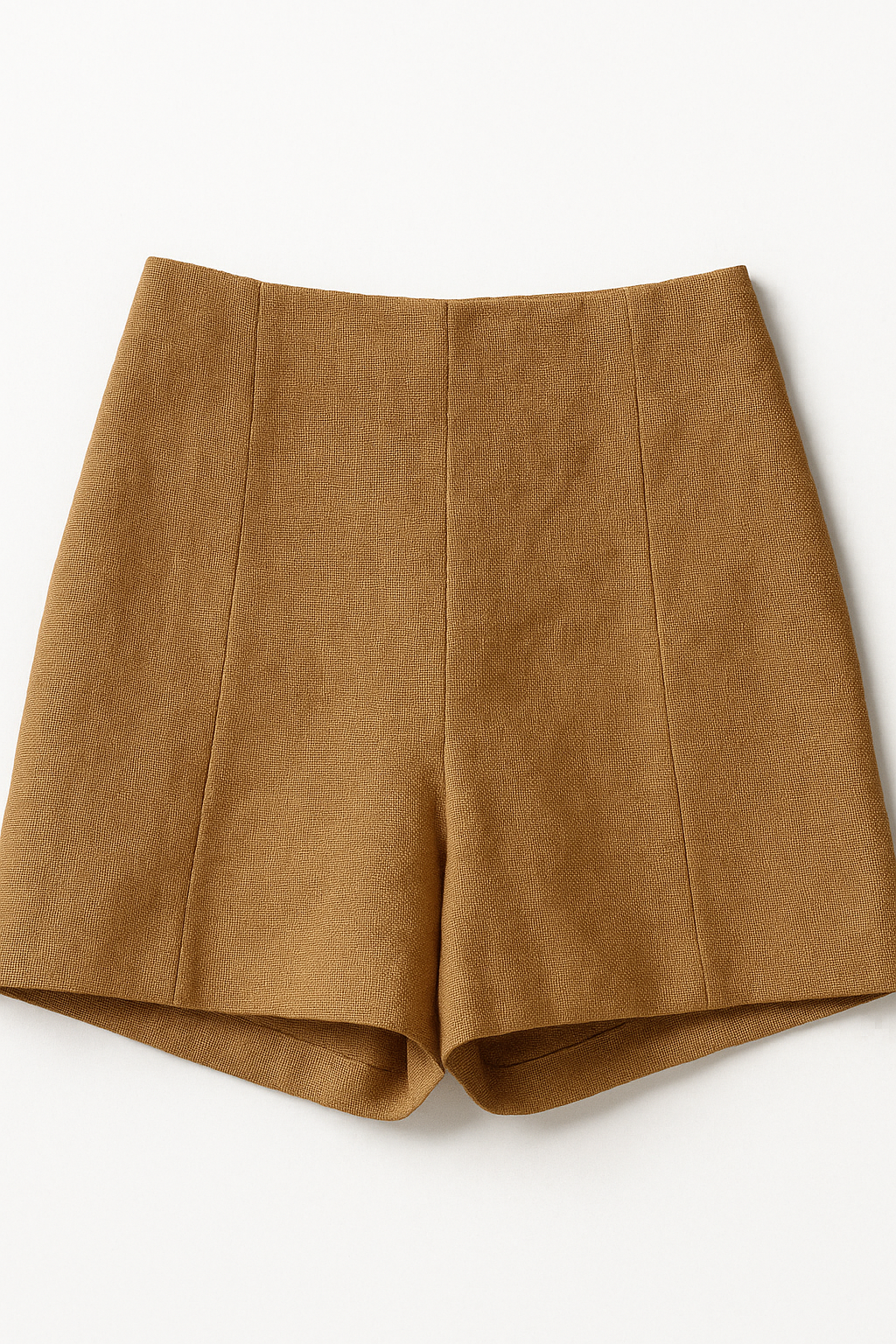 Shorts Para Mujer Estilo Lino Tiro Alto Y51104 Camel