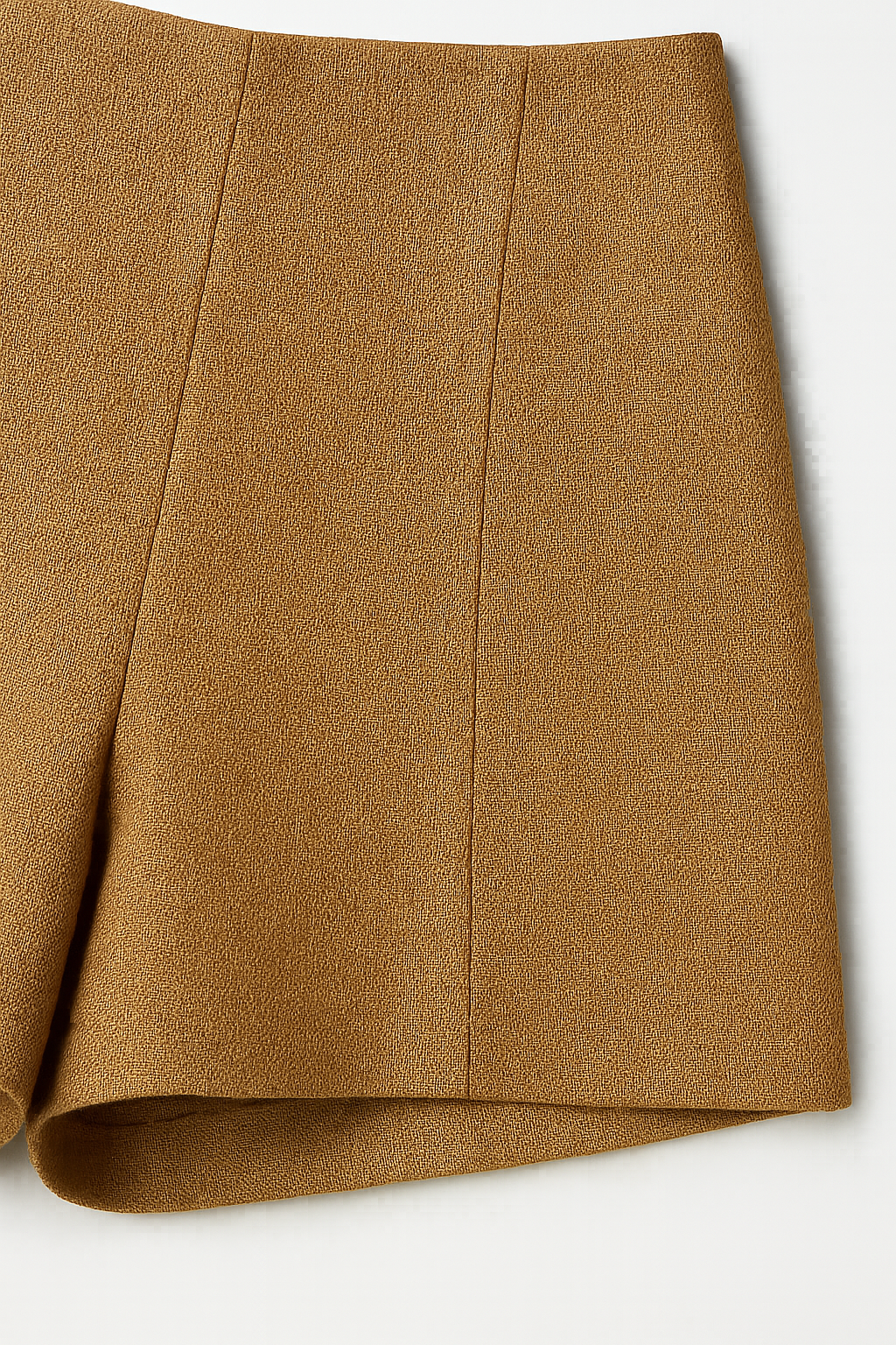 Shorts Para Mujer Estilo Lino Tiro Alto Y51104 Camel