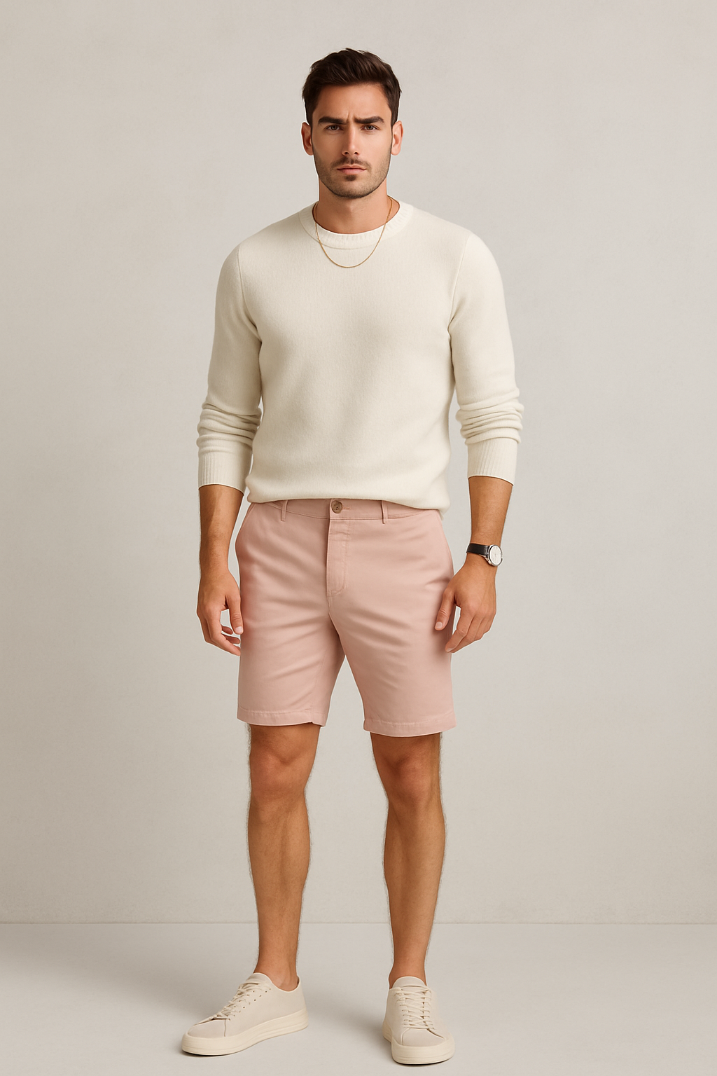 Bermudas Para Hombre Algodón GBCOTST Palo Rosa