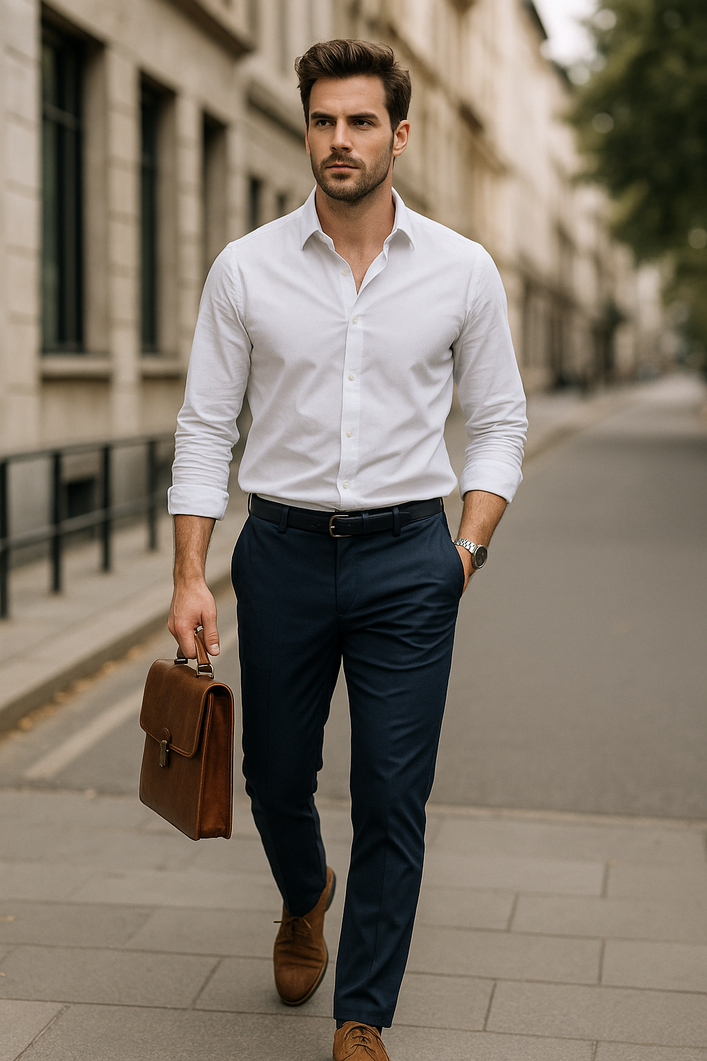 Pantalones Para Hombre De Vestir GPAVES Marino