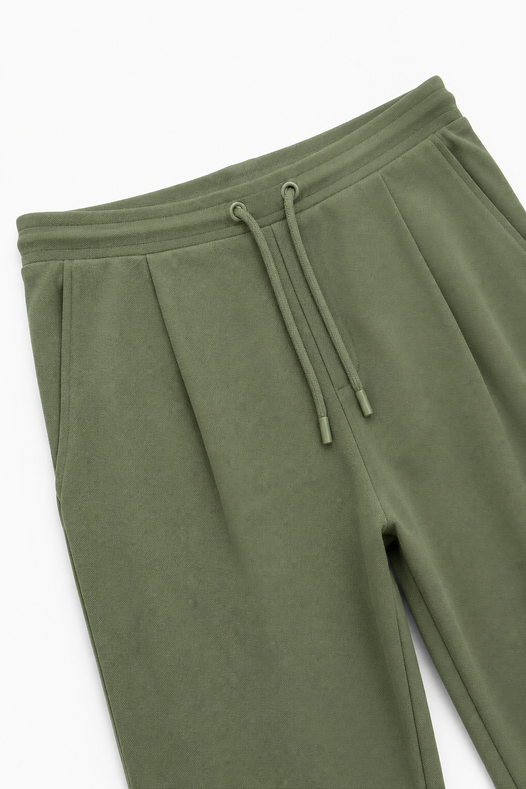 Pantalones Para Hombre Con Jareta y Pinzas Tejido G61401 Olivo
