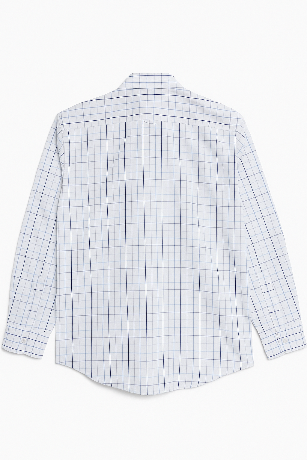 Camisas Para Hombre Cuadros Clásica Con Bolsillo B55201 Blanco