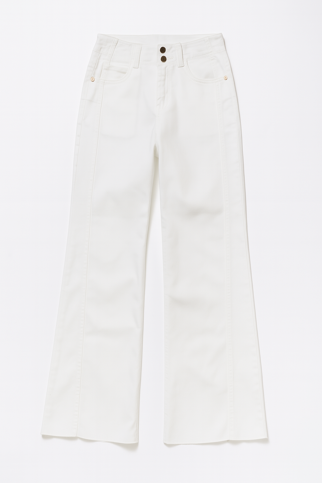 Jeans Para Mujer Wide Leg Mezclilla V51105 Blanco