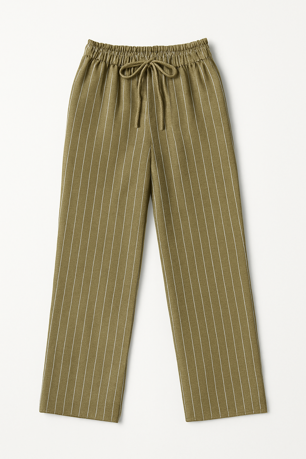 Pantalones Para Mujer Tipo Lino Con Jareta W51100 Olivo