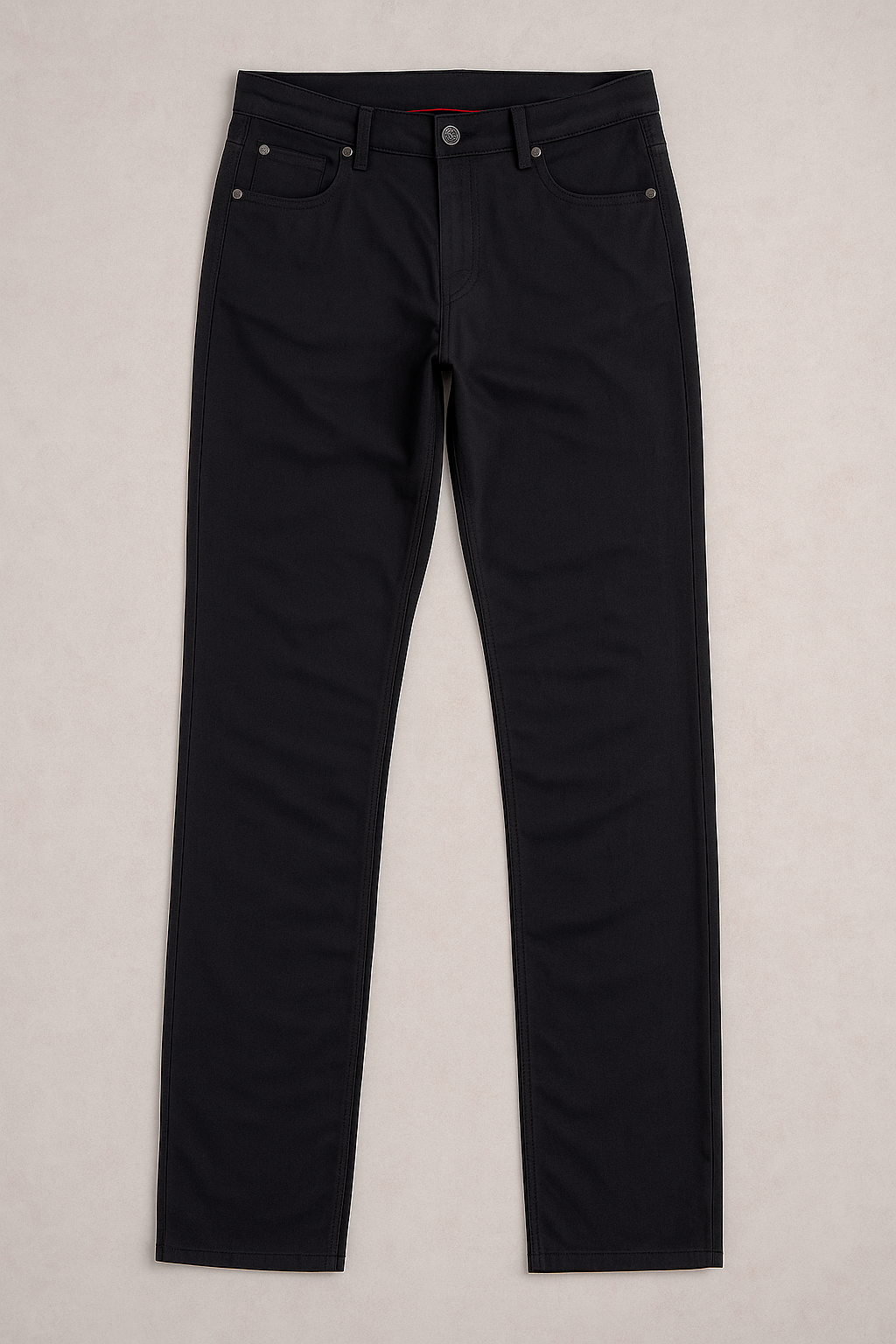 Pantalones Para Hombre De Vestir Slim Tela Flex GJFLEX Negro