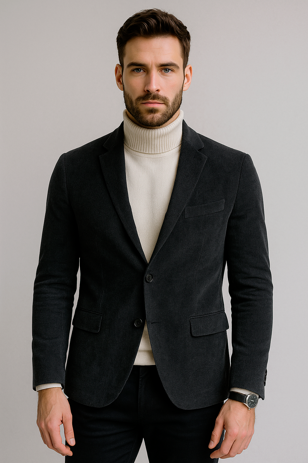 Sacos Para Hombre Tipo Pana FPANA Negro