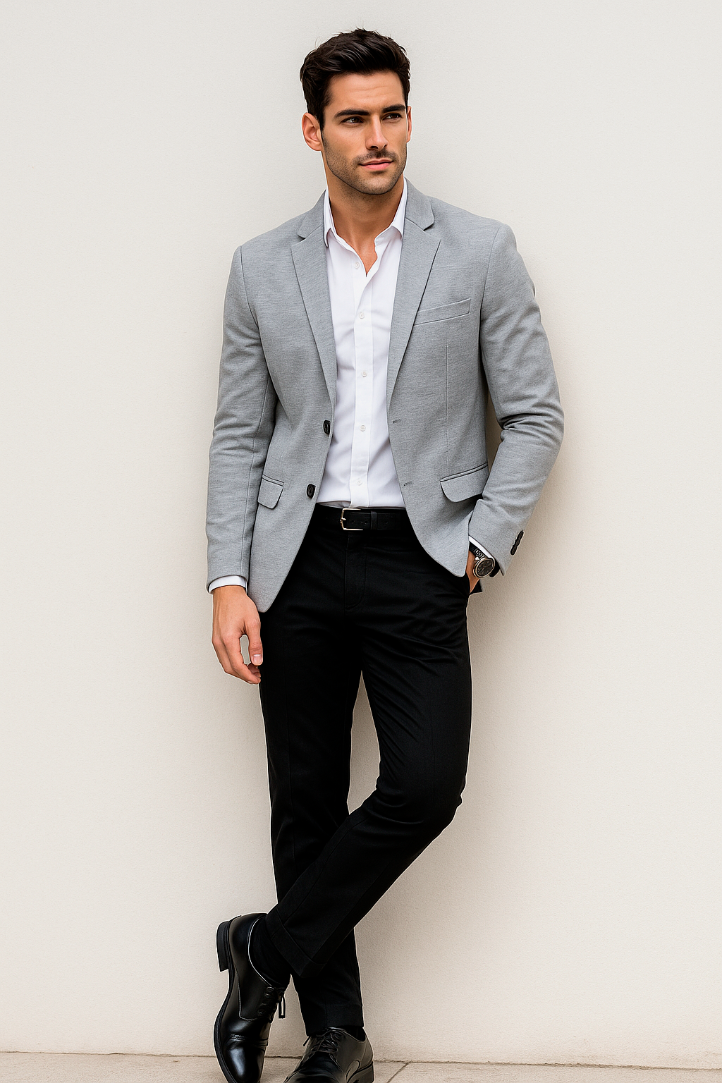 Sacos Para Hombre Liso De Punto FFILATY Jaspe