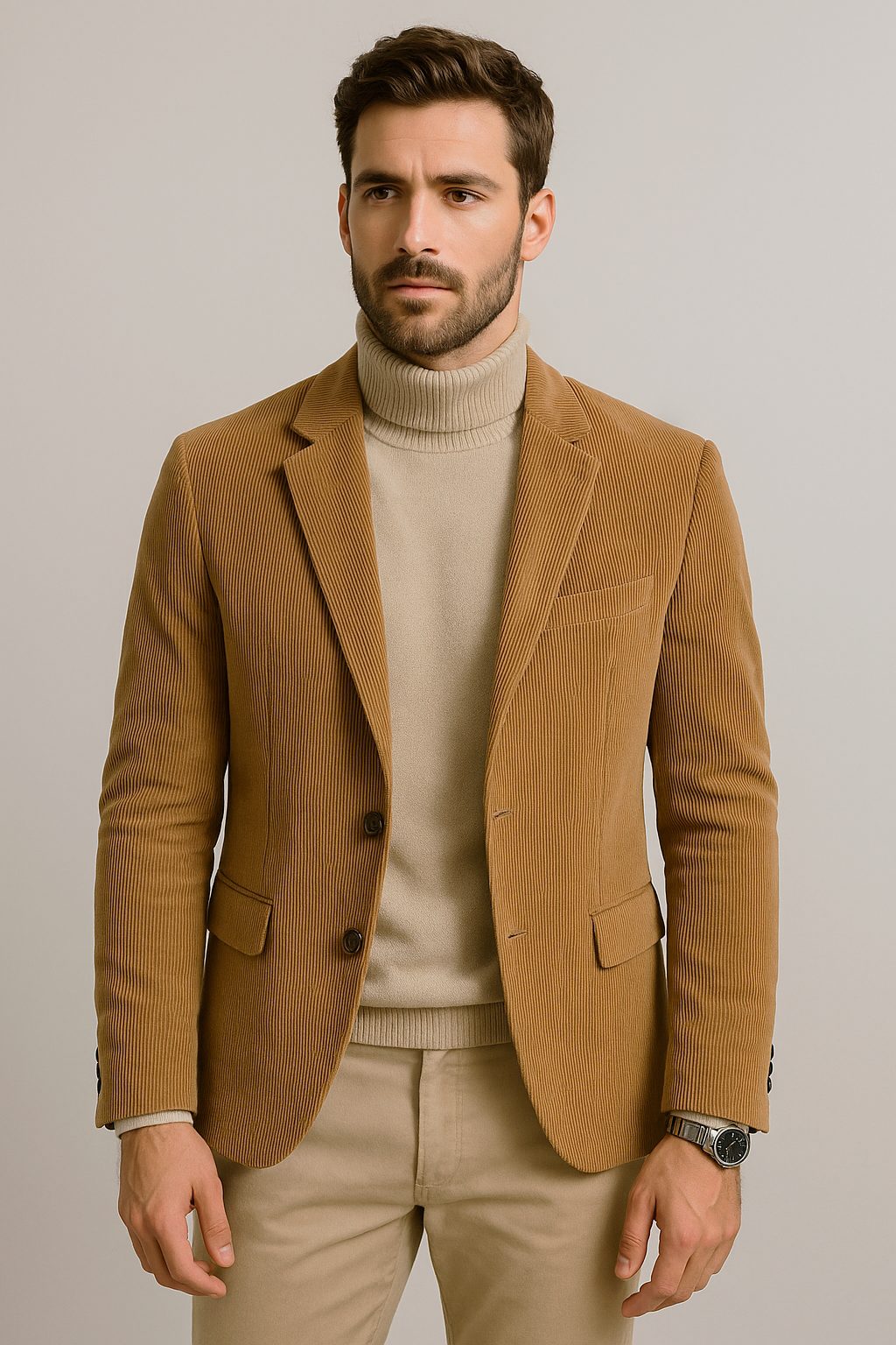 Sacos Para Hombre Tipo Pana FPANA Camel