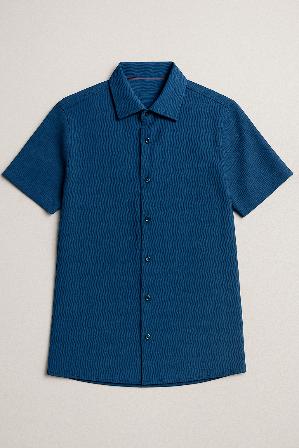 Camisas Para Hombre Jacquard Soft Touch B55362 Azul