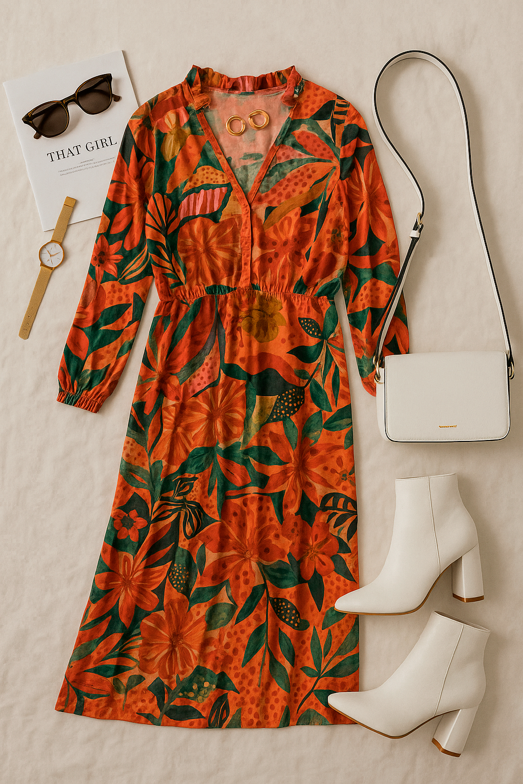 Vestidos Para Mujer Midi Largo Estampado S53124 Unico