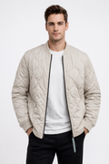 Chamarras Para Hombre De Invierno Estilo Acolchado D45303 Blanco