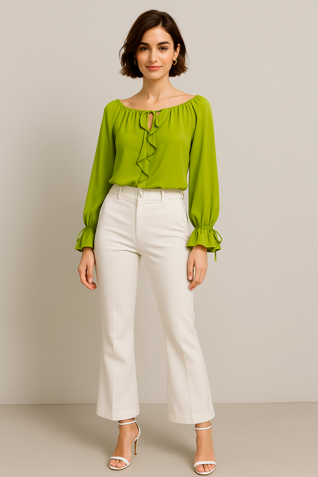 Blusas Para Mujer Lisa Bohemia Con Olanes N53123 Limon