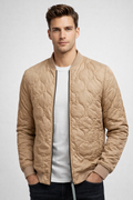 Chamarras Para Hombre De Invierno Estilo Acolchado D45303 Camel