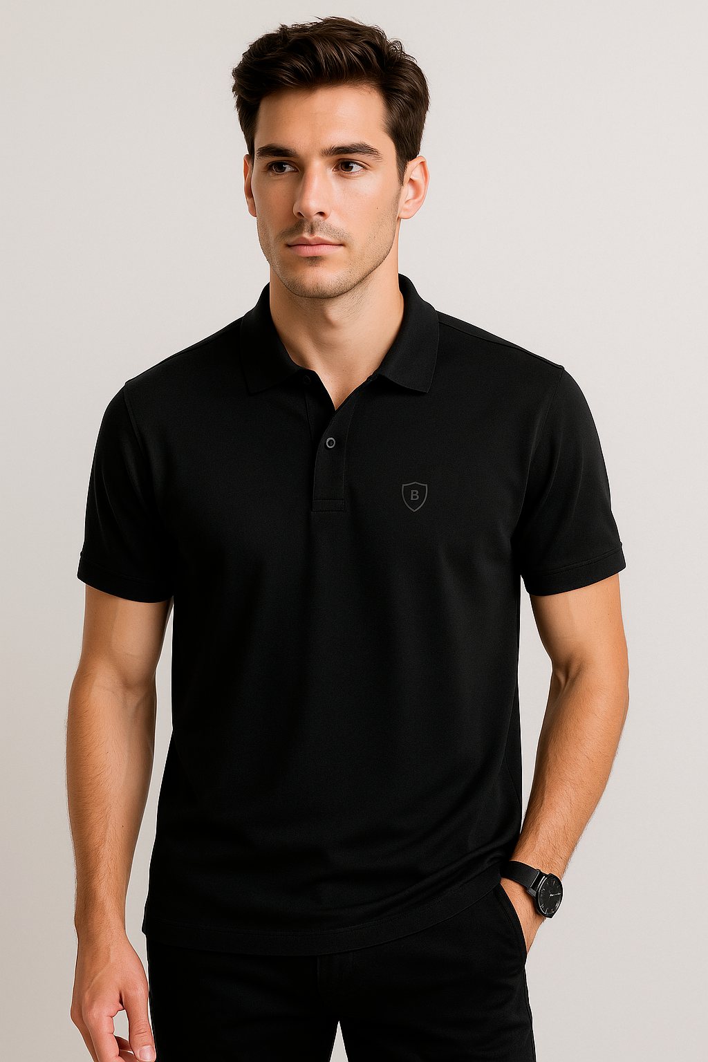 Playeras Polo Para Hombre Premium Sport A55401 Negro