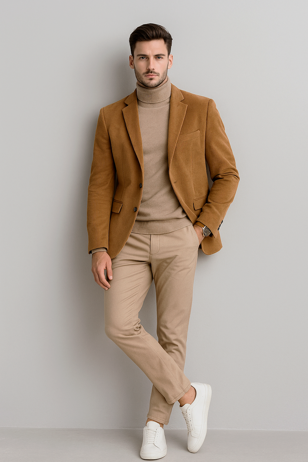 Sacos Para Hombre Tipo Pana FPANA Camel