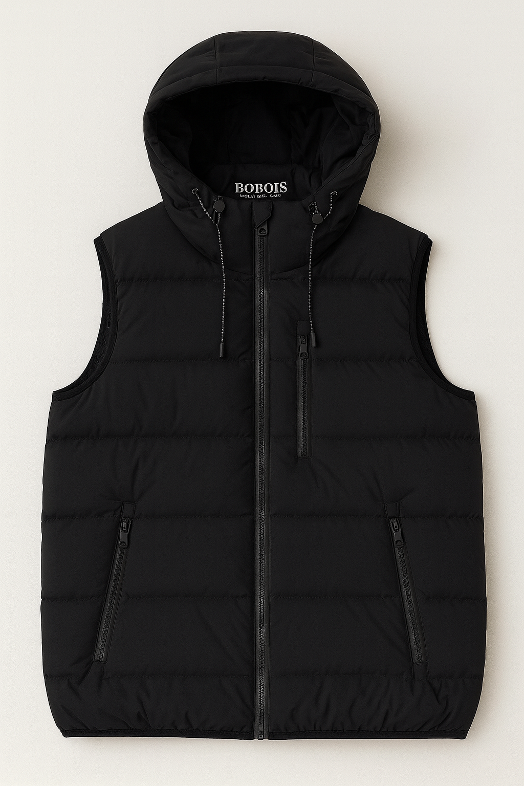 Chalecos Para Hombre Acolchado Con Capucha H45306 Negro