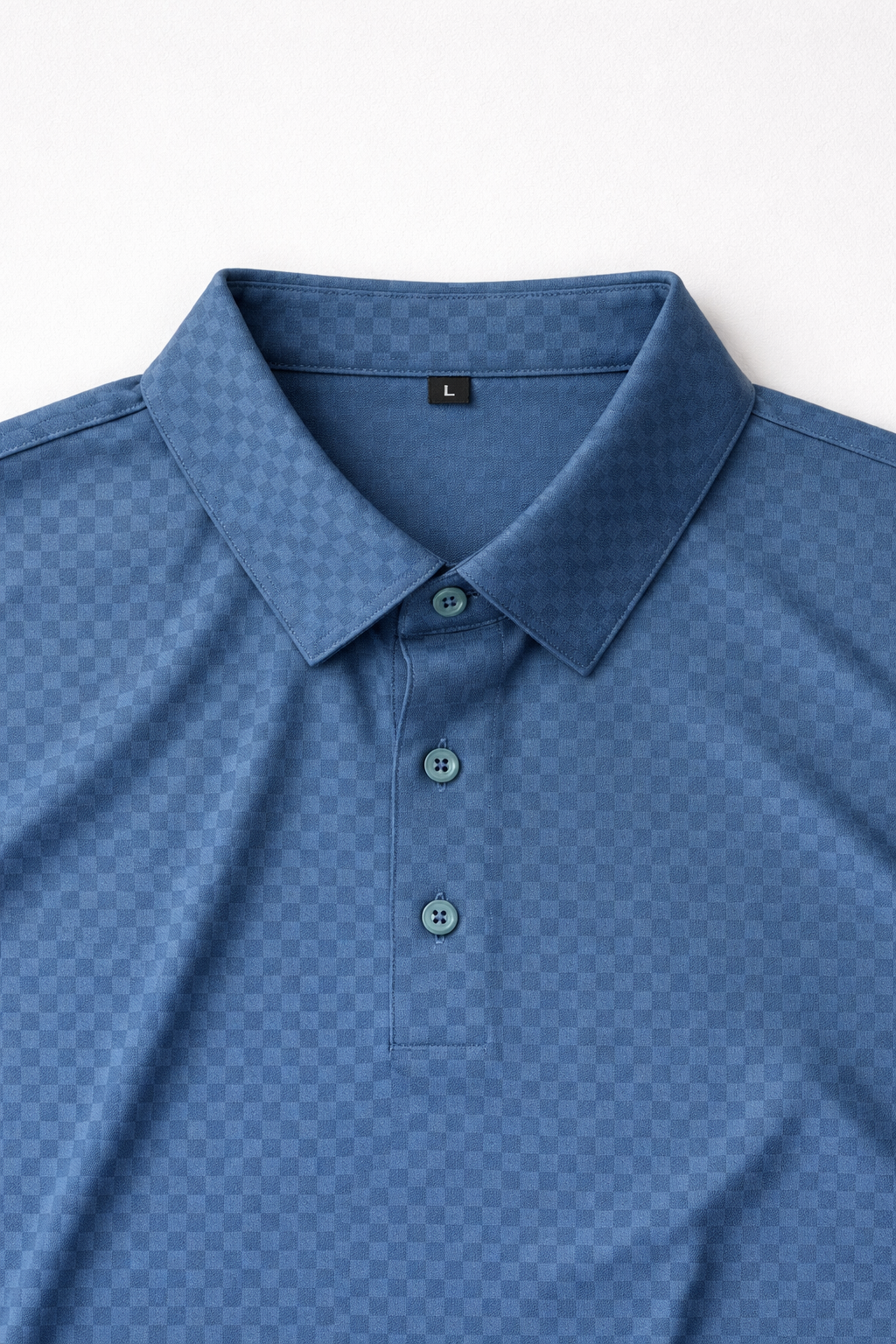 Playera Polo para Hombre Jacquard Antiarrugas Super Stretch A61412 Marino