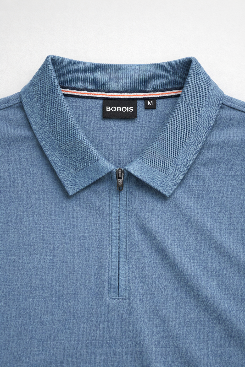 Playera Polo para Hombre con Cierre Premium Antiarrugas A61419 Azul