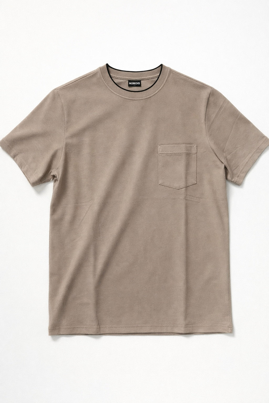 Playera para Hombre Cuello Redondo de Algodón Stretch A61402 Kaki