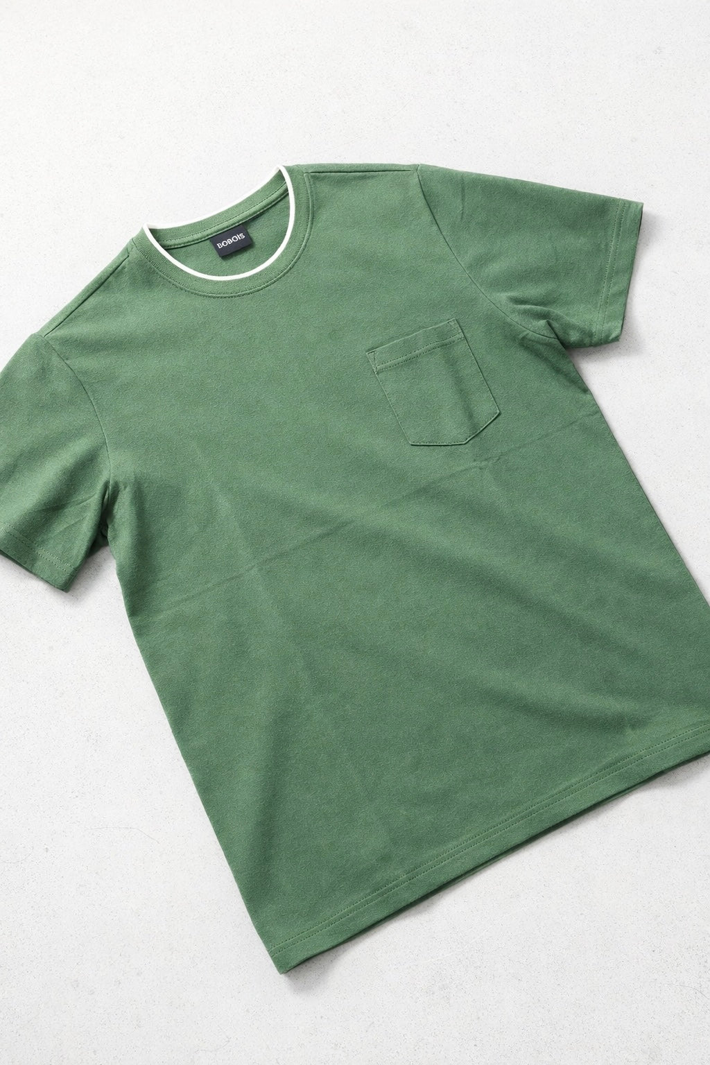 Playera para Hombre Cuello Redondo de Algodón Stretch A61402 Verde
