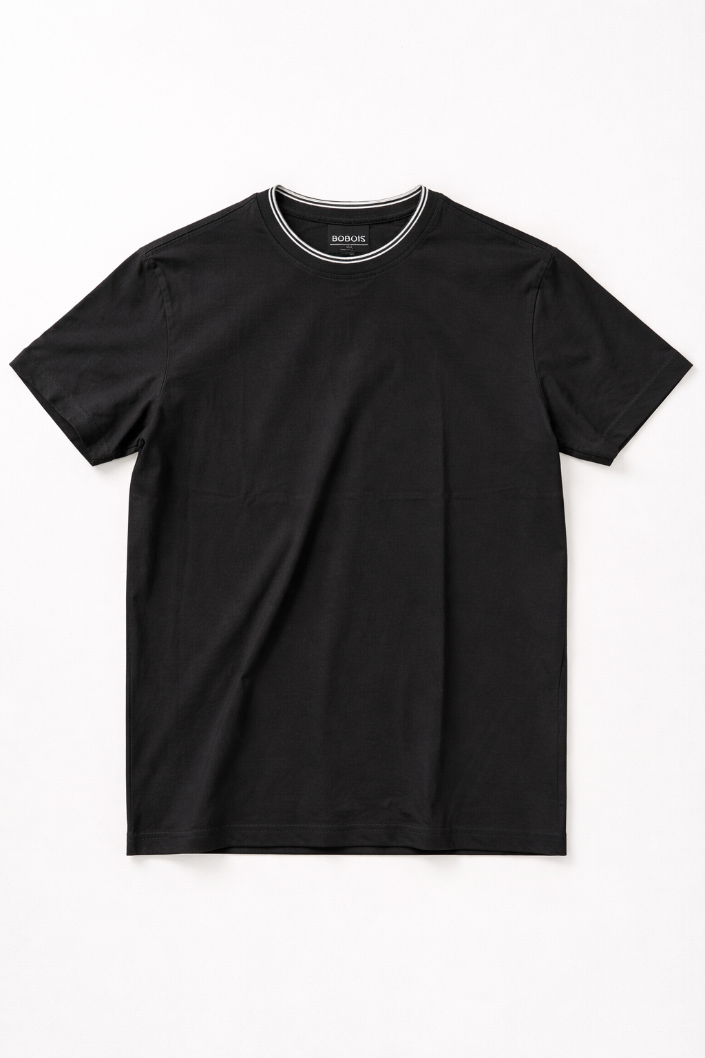 Playera para Hombre Cuello Redondo Stretch Antiarrugas A61403 Negro