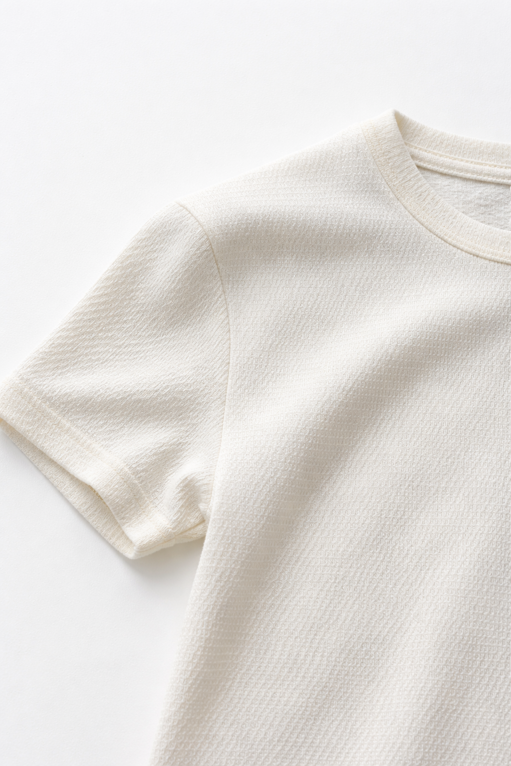 Playeras Para Hombre Manga Corta Con Textura A61302 Ivory