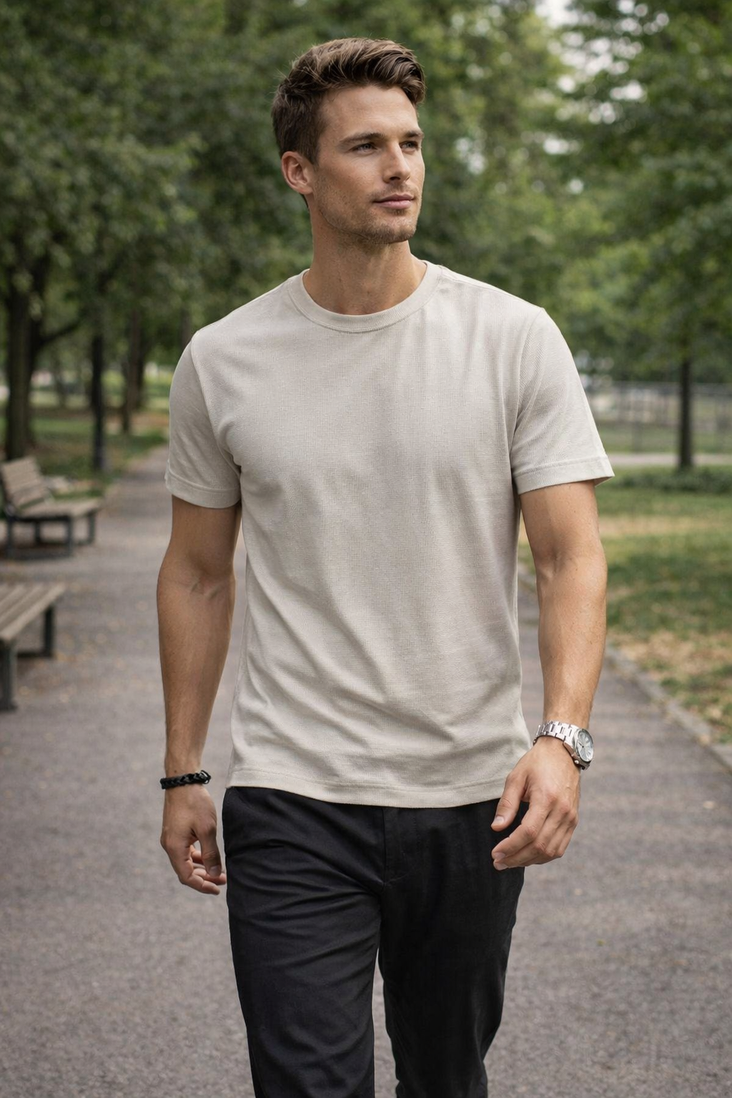 Playeras Para Hombre Manga Corta Micro Pique A61301 Arena