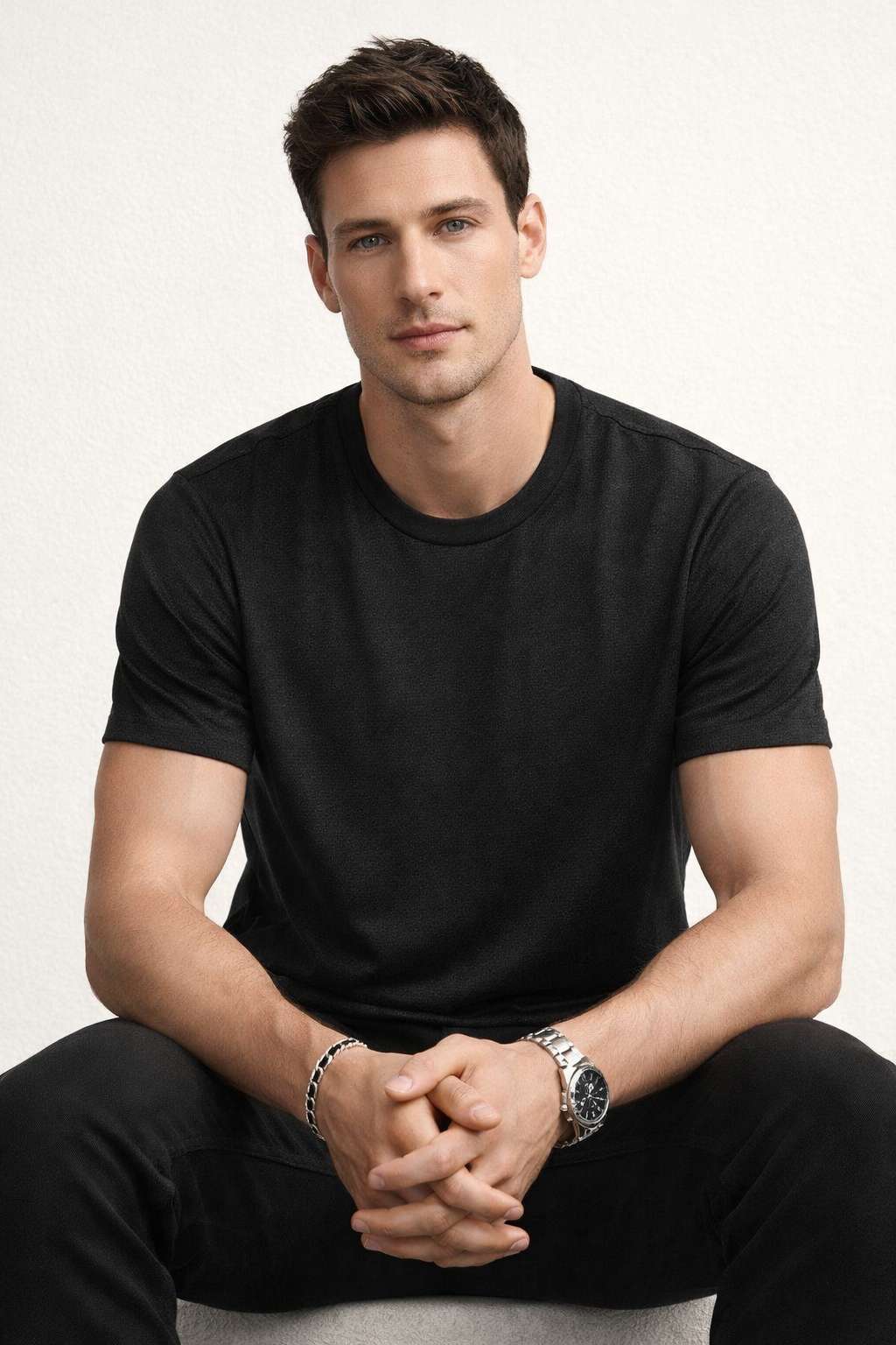 Playeras Para Hombre Manga Corta Micro Pique A61301 Negro