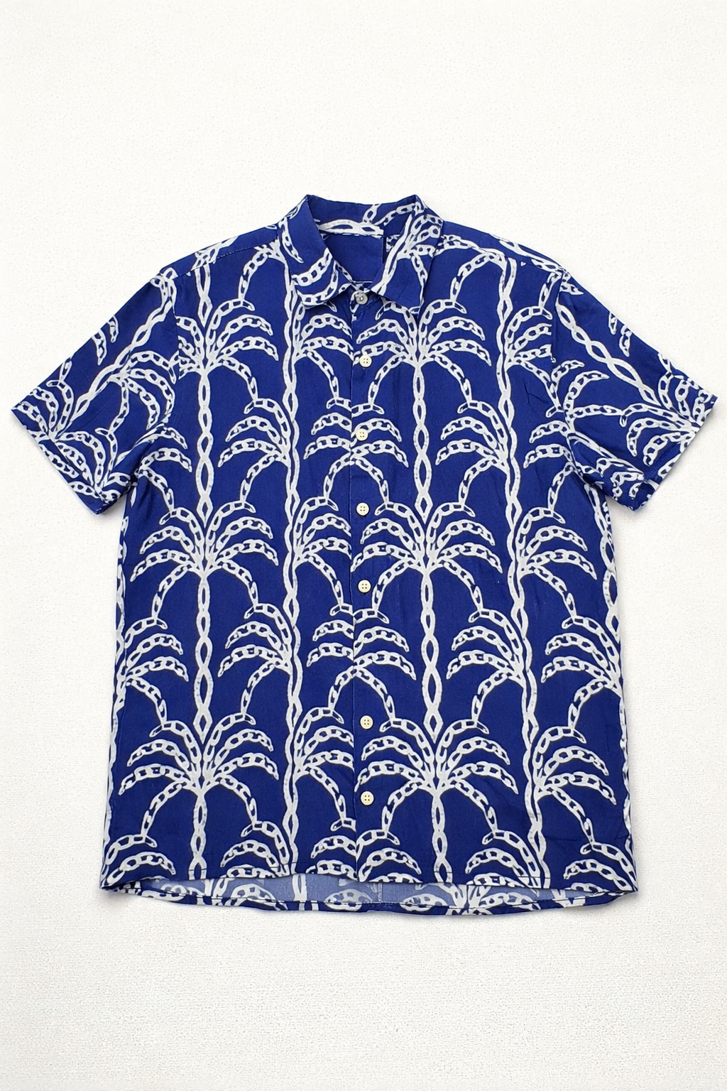 Camisas Para Hombre Manga Corta Estampado Tropical B51569 Rey