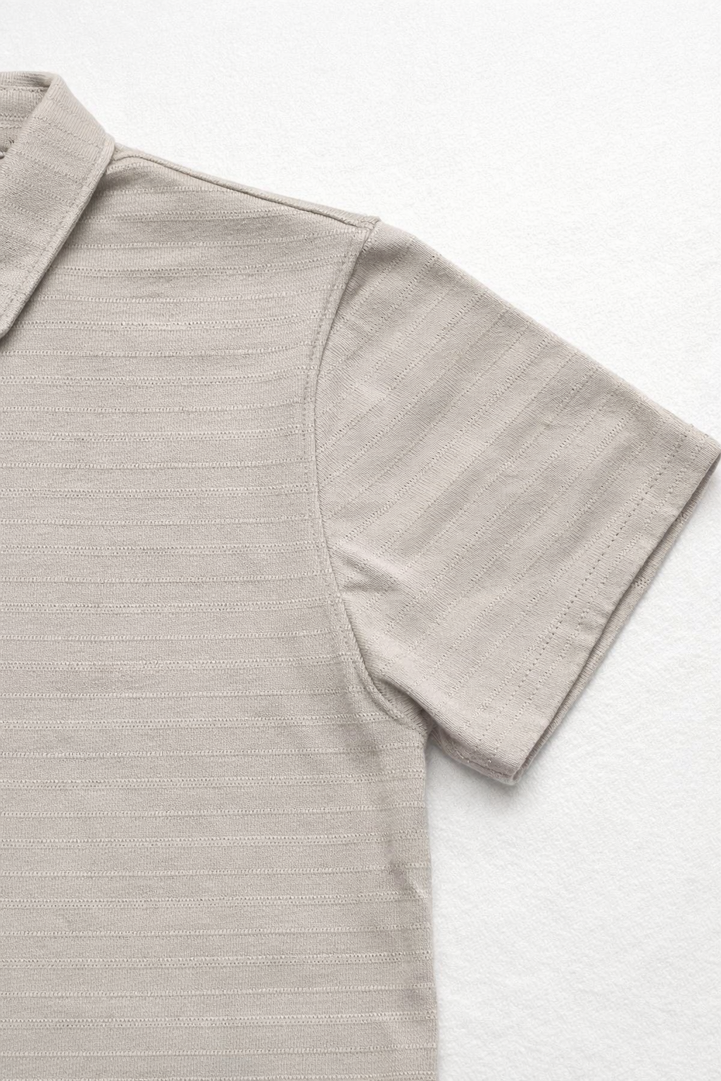 Playeras Polo Para Hombre Manga Corta Jacquard A51313 Beige