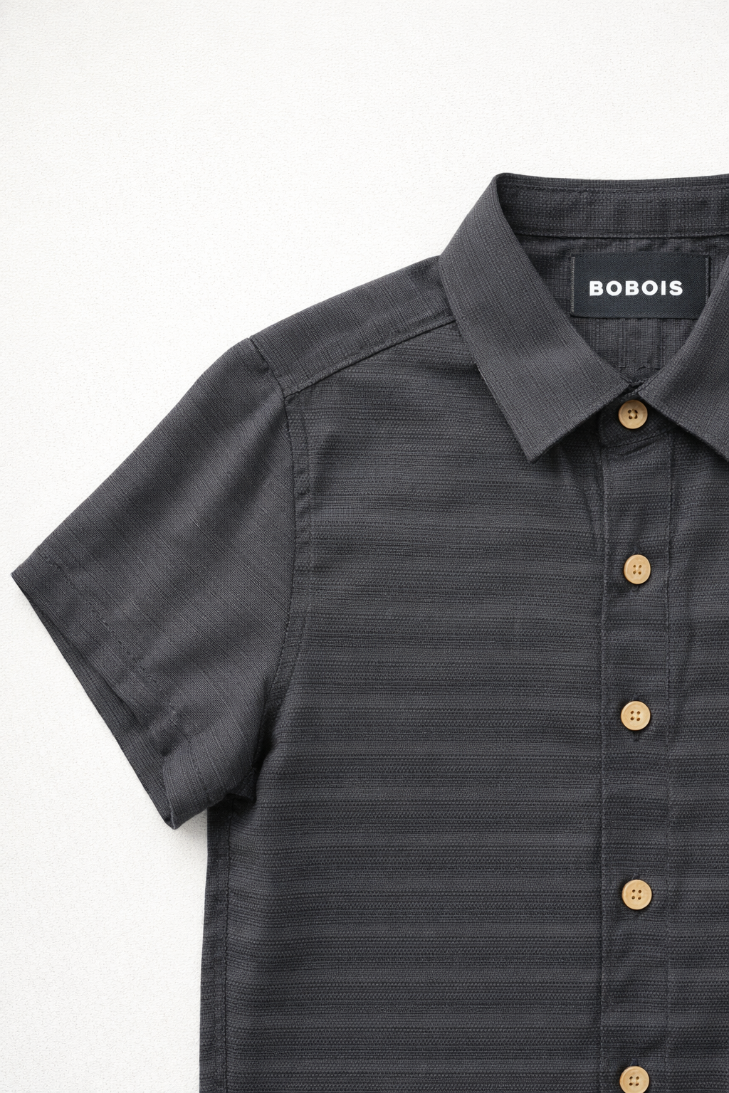 Camisas Para Hombre Manga Corta Texturizada B61355 Negro