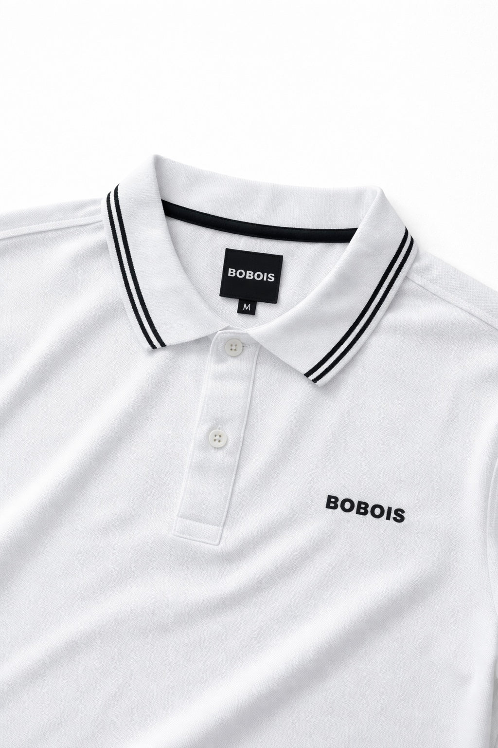 Playeras Polo Para Hombre Básica con Rayas APOLRS Blanco