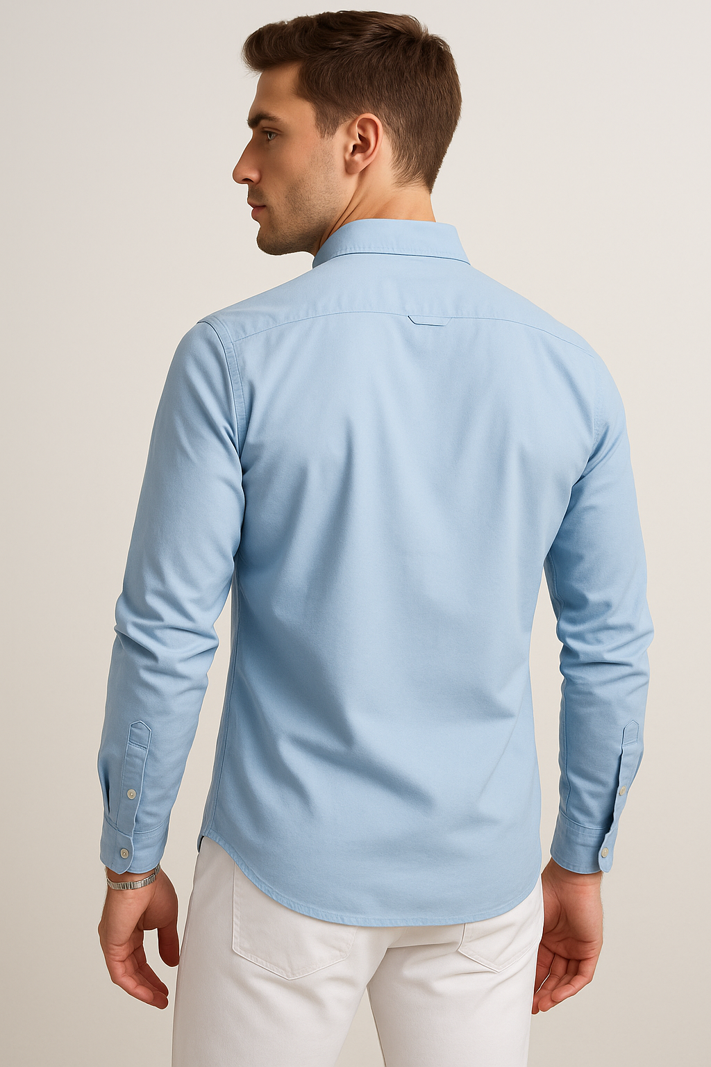 Camisas Para Hombre Regular Fit Oxford B51111 Cielo