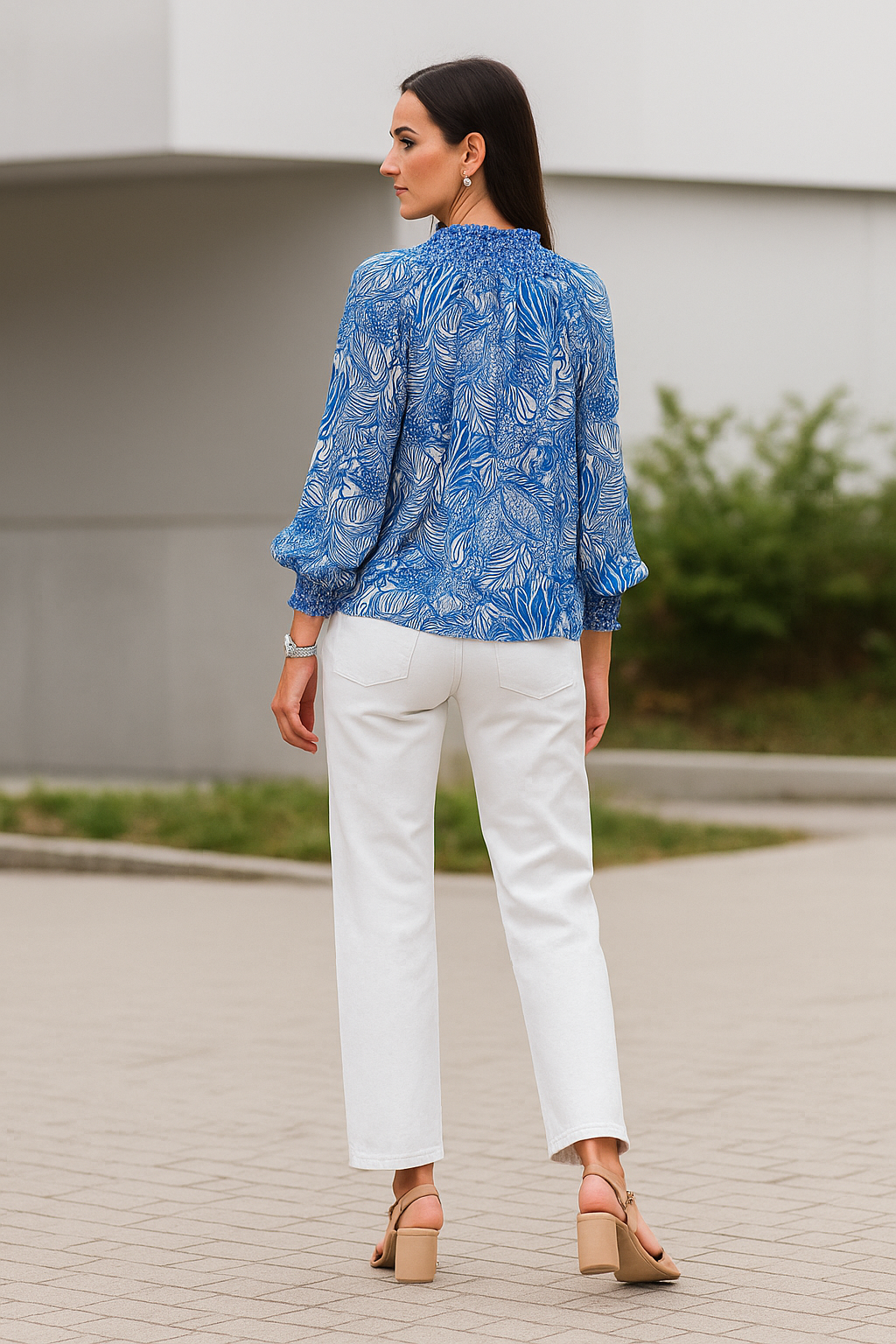 Blusas Para Mujer Cuello Smok Floriada N51124 Rey