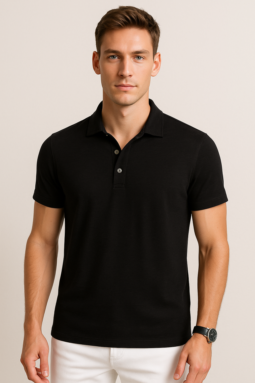 Playeras Tipo Polo Para Hombre Slub A51311 Negro