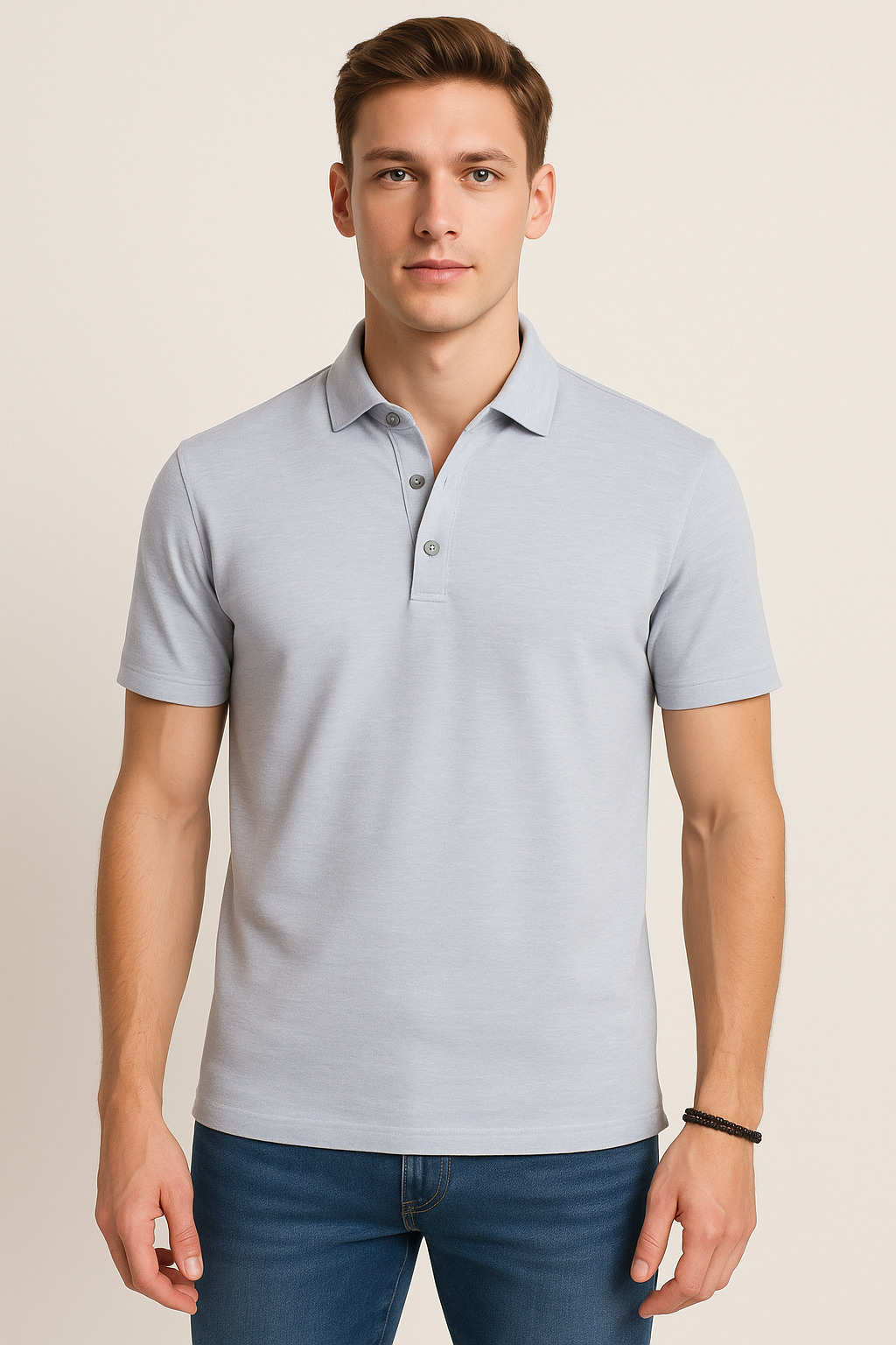 Playeras Tipo Polo Para Hombre Slub A51311 Cielo