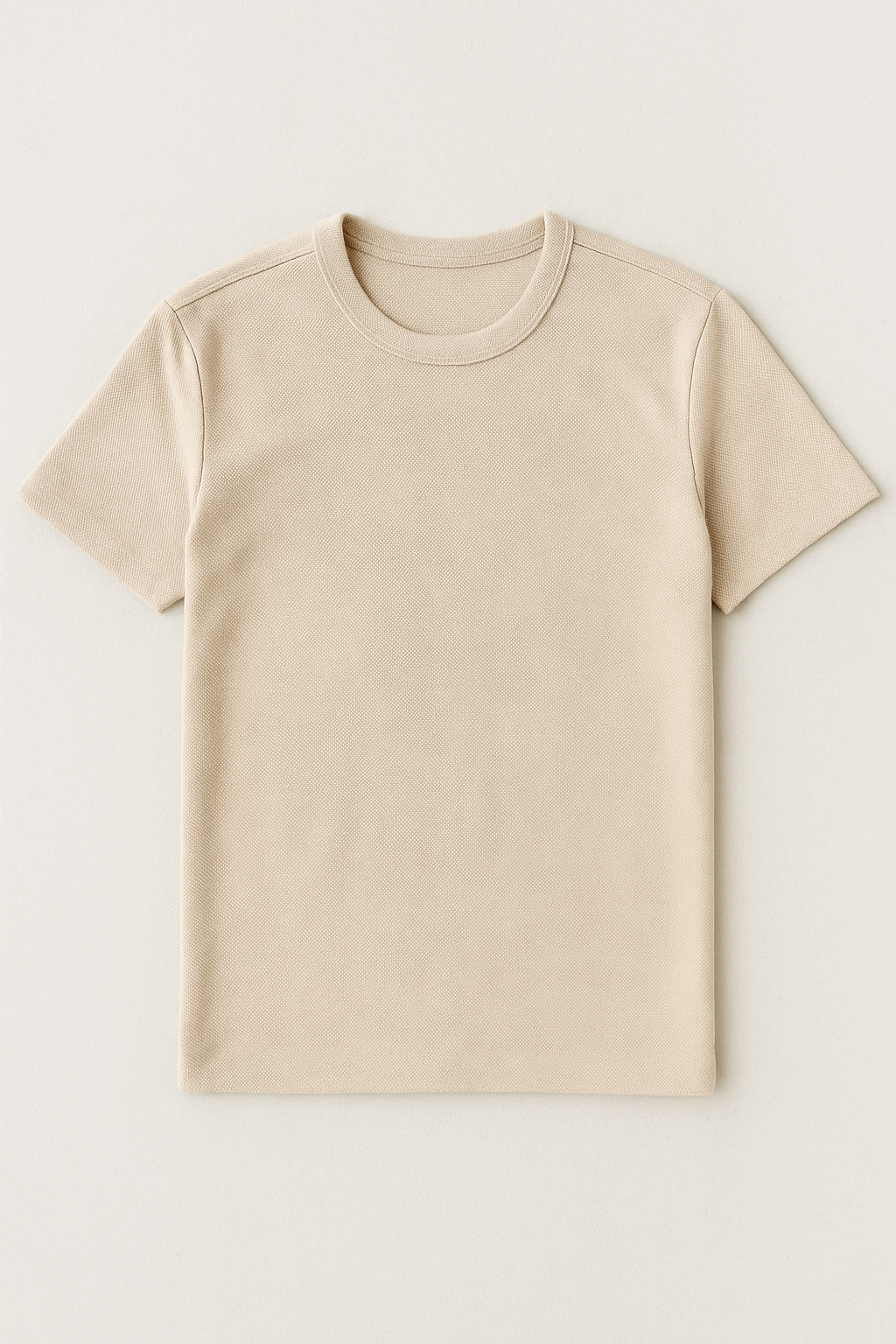 Playeras Para Hombre Slim Fit Microcostura A51301 Arena